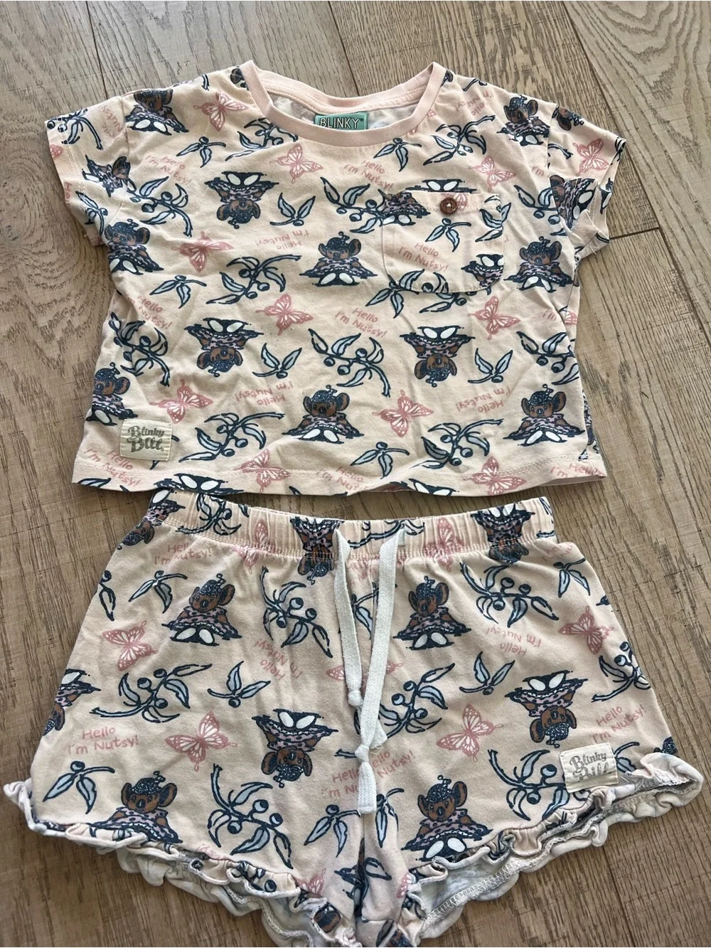 Girls' Pink 5T Pajama Set with Nutsy from Blinky Bill Print